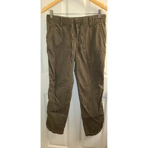 Olive Green Casual Pants Size 2 Drawstring Waist Cropped Length Everyday‎ Style